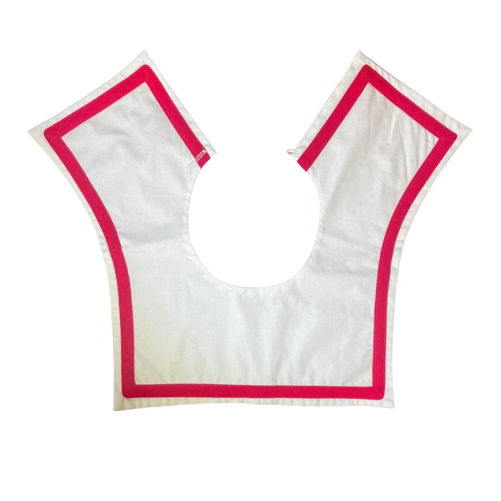 Kids Sailor Collar White Red Trim Nautical School Uniform Accessory